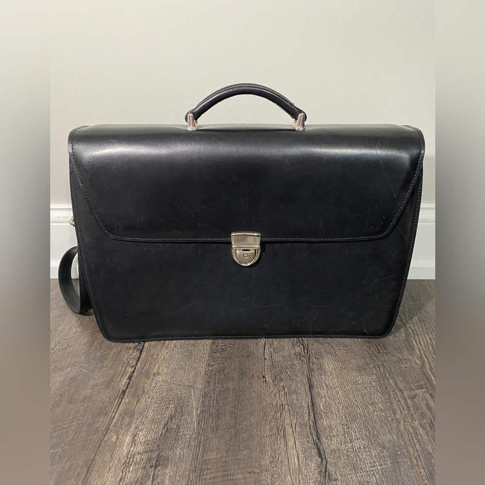 JACK GEORGES Leather Briefcase